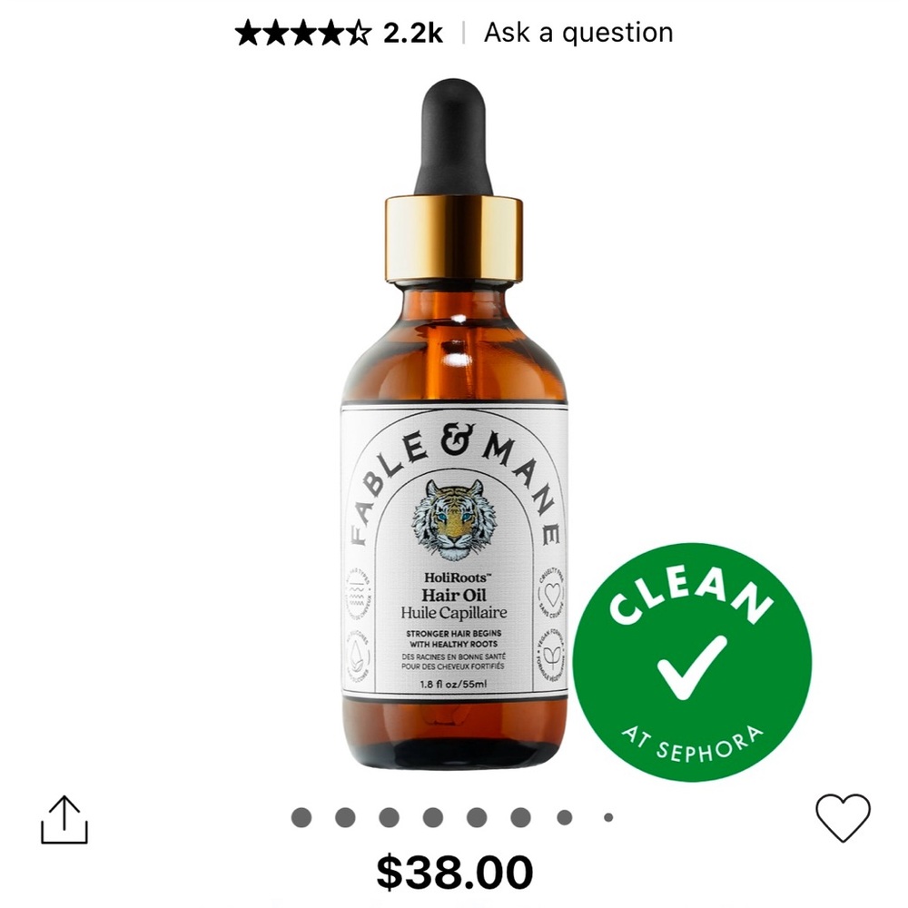 New Fable & Mane
HoliRoots™ Pre-Wash Treatment Oil for Thinning